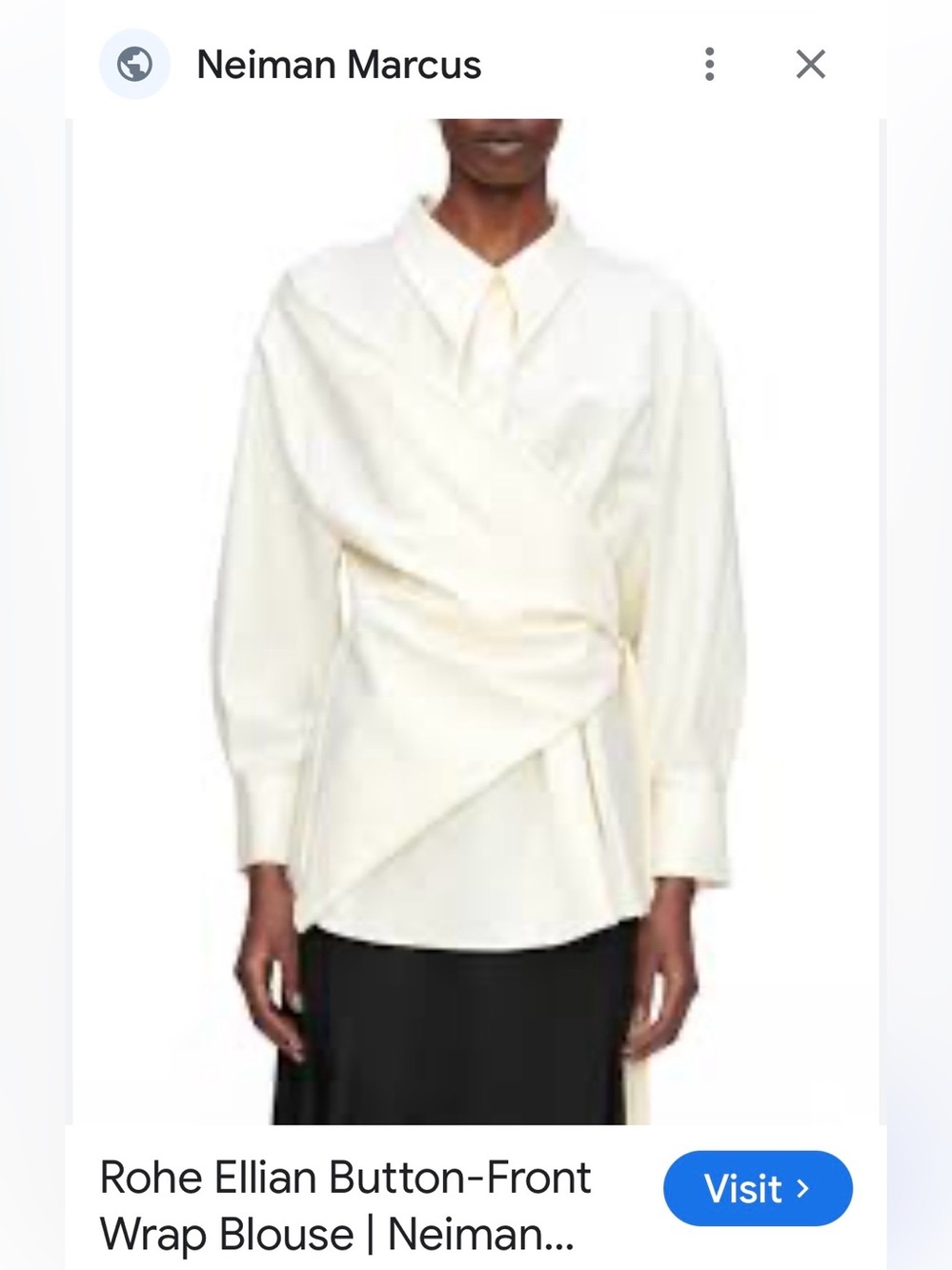ROHE-High End, Elegant Wrap-Detail Blouse -LIKE NEW - Picture 3 of 7